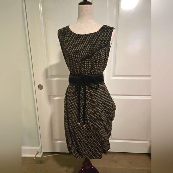 Cop.Copine Dresses & Skirts - COP COPINE Layered Multi-Color Print Sheath Dress KANON Bubble Hem Vintage